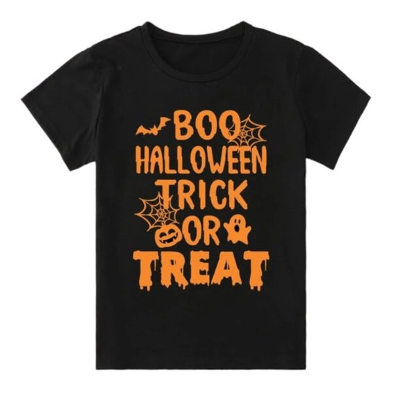 NIB Women's Shein Black Short Sleeve Halloween T-Shirt Size: Small (US 4) - Picture 2 of 5